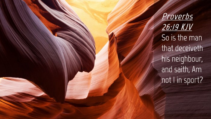Picture 04 - Proverbs 26:19 KJV Desktop Wallpaper - So is the man that deceiveth his neighbour, and - Desktop Bible Verse Wallpaper