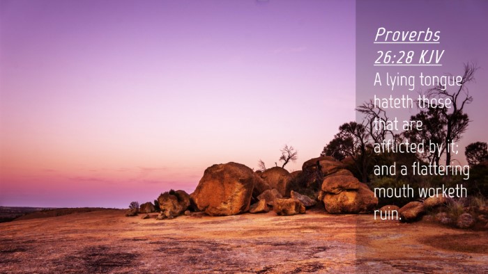 Picture 04 - Proverbs 26:28 KJV Desktop Wallpaper - A lying tongue hateth those that are afflicted by - Desktop Bible Verse Wallpaper
