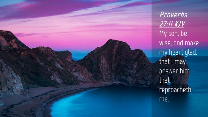 Picture 04 - Proverbs 27:11 KJV Desktop Wallpaper - My son, be wise, and make my heart glad, that I - Desktop Bible Verse Wallpaper