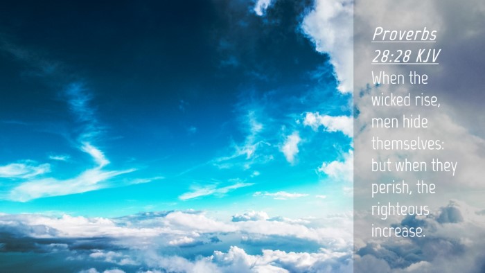 Picture 04 - Proverbs 28:28 KJV Desktop Wallpaper - When the wicked rise, men hide themselves: but - Desktop Bible Verse Wallpaper
