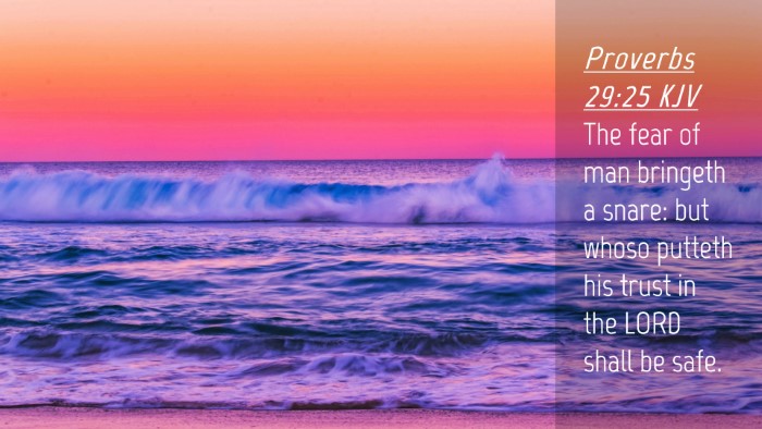 Picture 04 - Proverbs 29:25 KJV Desktop Wallpaper - The fear of man bringeth a snare: but whoso - Desktop Bible Verse Wallpaper