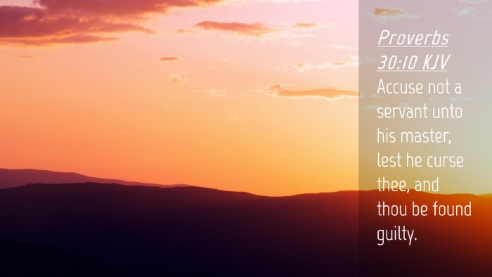 Picture 04 - Proverbs 30:10 KJV Desktop Wallpaper - Accuse not a servant unto his master, lest he - Desktop Bible Verse Wallpaper