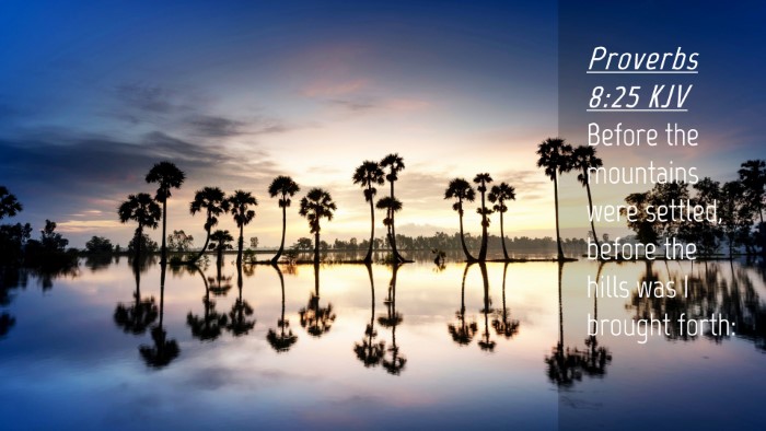 Picture 04 - Proverbs 8:25 KJV Desktop Wallpaper - Before the mountains were settled, before the - Desktop Bible Verse Wallpaper