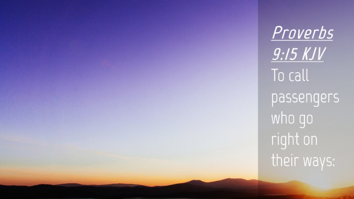 Picture 04 - Proverbs 9:15 KJV Desktop Wallpaper - To call passengers who go right on their - Desktop Bible Verse Wallpaper
