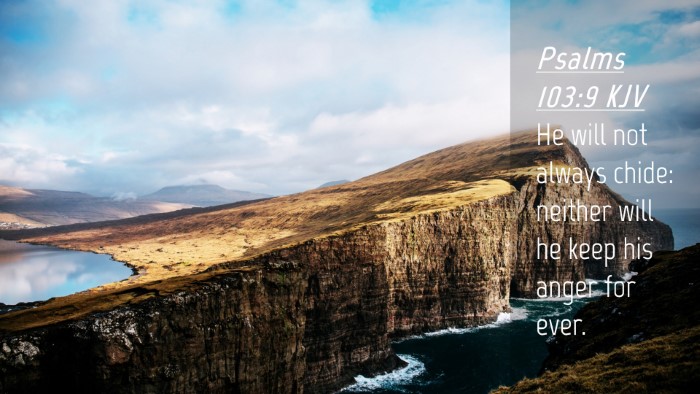 Picture 04 - Psalms 103:9 KJV Desktop Wallpaper - He will not always chide: neither will he keep - Desktop Bible Verse Wallpaper