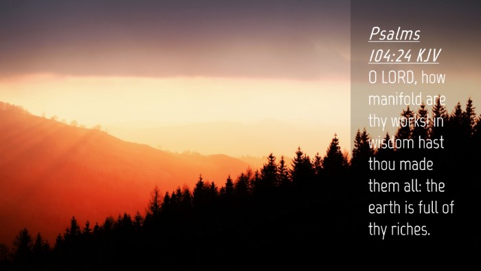 Picture 04 - Psalms 104:24 KJV Desktop Wallpaper - O LORD, how manifold are thy works! in wisdom - Desktop Bible Verse Wallpaper