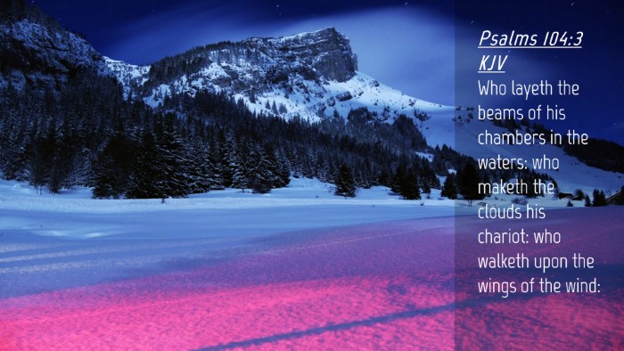 Picture 04 - Psalms 104:3 KJV Desktop Wallpaper - Who layeth the beams of his chambers in the - Desktop Bible Verse Wallpaper