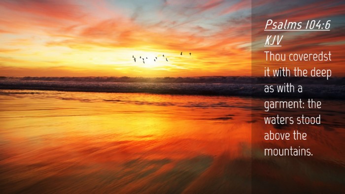 Picture 04 - Psalms 104:6 KJV Desktop Wallpaper - Thou coveredst it with the deep as with a - Desktop Bible Verse Wallpaper