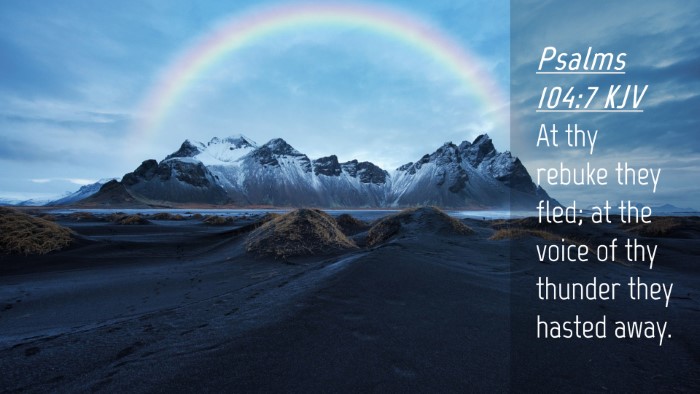 Picture 04 - Psalms 104:7 KJV Desktop Wallpaper - At thy rebuke they fled; at the voice of thy - Desktop Bible Verse Wallpaper