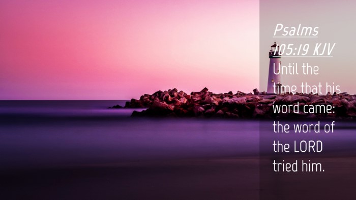 Picture 04 - Psalms 105:19 KJV Desktop Wallpaper - Until the time that his word came: the word of - Desktop Bible Verse Wallpaper
