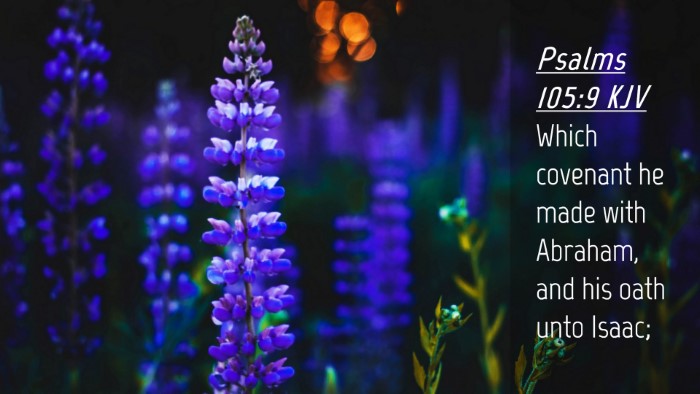 Picture 04 - Psalms 105:9 KJV Desktop Wallpaper - Which covenant he made with Abraham, and his oath - Desktop Bible Verse Wallpaper