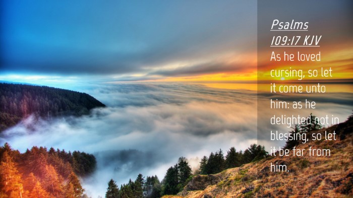 Picture 04 - Psalms 109:17 KJV Desktop Wallpaper - As he loved cursing, so let it come unto him: as - Desktop Bible Verse Wallpaper