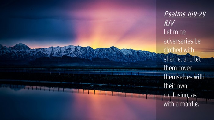 Picture 04 - Psalms 109:29 KJV Desktop Wallpaper - Let mine adversaries be clothed with shame, and - Desktop Bible Verse Wallpaper