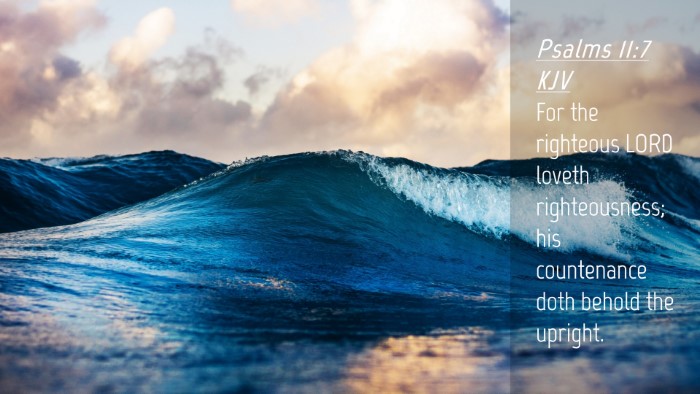 Picture 04 - Psalms 11:7 KJV Desktop Wallpaper - For the righteous LORD loveth righteousness; his - Desktop Bible Verse Wallpaper