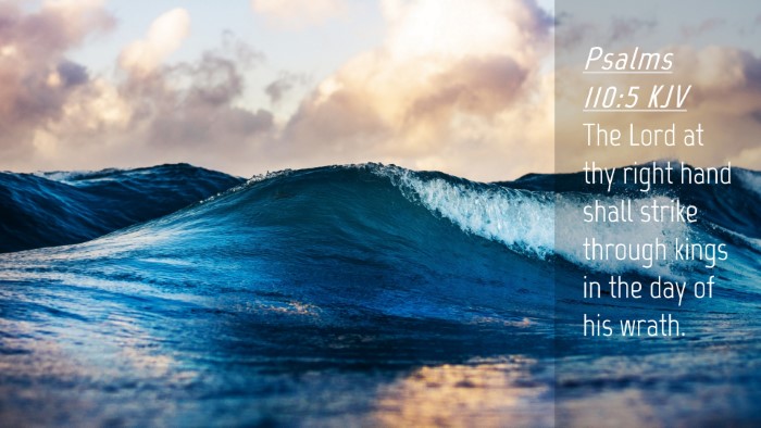Picture 04 - Psalms 110:5 KJV Desktop Wallpaper - The Lord at thy right hand shall strike through - Desktop Bible Verse Wallpaper