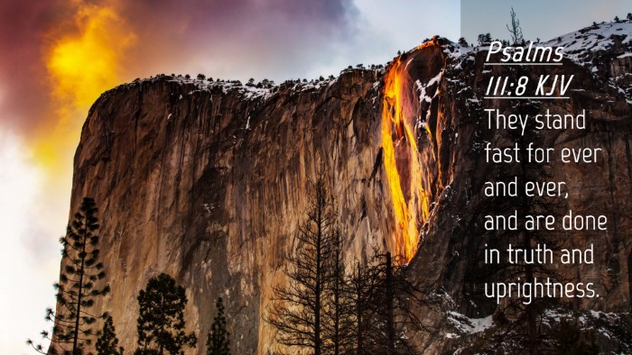 Picture 04 - Psalms 111:8 KJV Desktop Wallpaper - They stand fast for ever and ever, and are done - Desktop Bible Verse Wallpaper
