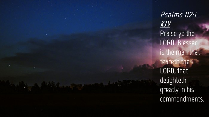Picture 04 - Psalms 112:1 KJV Desktop Wallpaper - Praise ye the LORD. Blessed is the man that - Desktop Bible Verse Wallpaper
