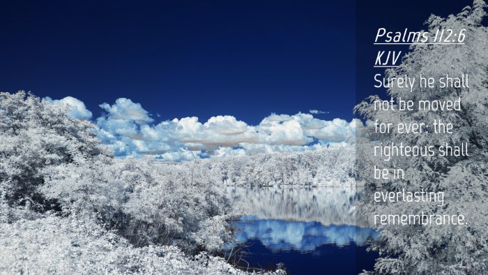 Picture 04 - Psalms 112:6 KJV Desktop Wallpaper - Surely he shall not be moved for ever: the - Desktop Bible Verse Wallpaper