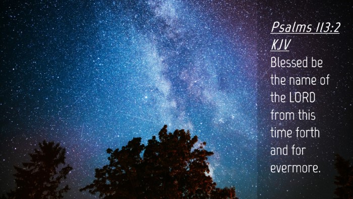 Picture 04 - Psalms 113:2 KJV Desktop Wallpaper - Blessed be the name of the LORD from this time - Desktop Bible Verse Wallpaper