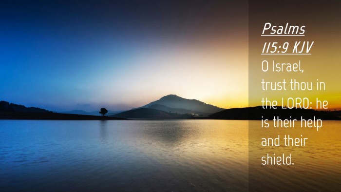 Picture 04 - Psalms 115:9 KJV Desktop Wallpaper - O Israel, trust thou in the LORD: he is their - Desktop Bible Verse Wallpaper
