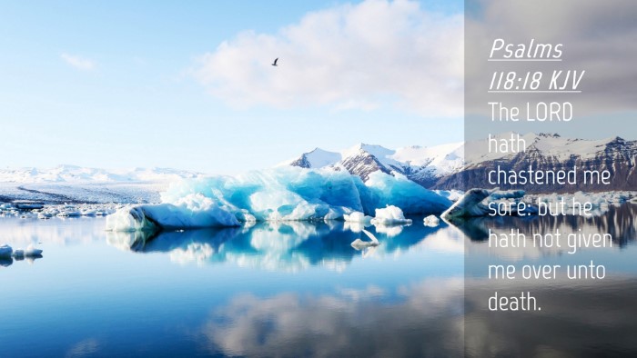 Picture 04 - Psalms 118:18 KJV Desktop Wallpaper - The LORD hath chastened me sore: but he hath not - Desktop Bible Verse Wallpaper