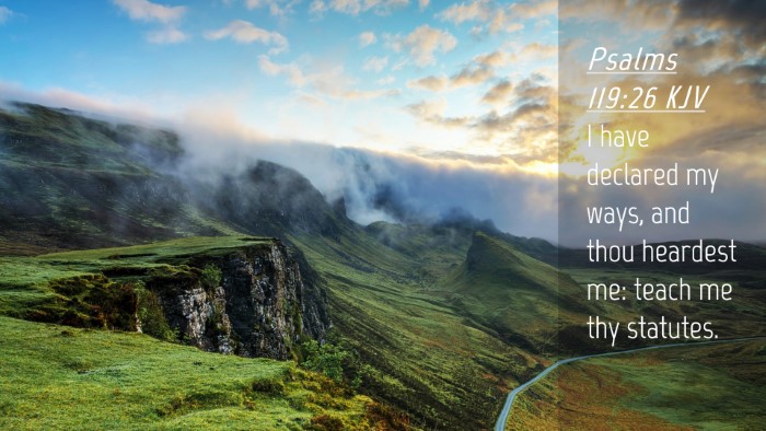 Picture 04 - Psalms 119:26 KJV Desktop Wallpaper - I have declared my ways, and thou heardest me: - Desktop Bible Verse Wallpaper