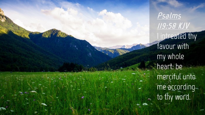 Picture 04 - Psalms 119:58 KJV Desktop Wallpaper - I intreated thy favour with my whole heart: be - Desktop Bible Verse Wallpaper