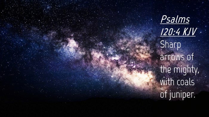 Picture 04 - Psalms 120:4 KJV Desktop Wallpaper - Sharp arrows of the mighty, with coals of - Desktop Bible Verse Wallpaper