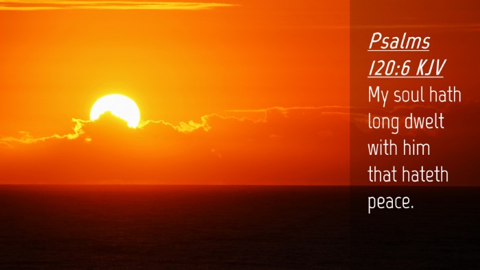 Picture 04 - Psalms 120:6 KJV Desktop Wallpaper - My soul hath long dwelt with him that hateth - Desktop Bible Verse Wallpaper