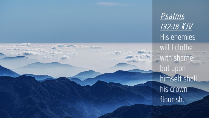 Picture 04 - Psalms 132:18 KJV Desktop Wallpaper - His enemies will I clothe with shame: but upon - Desktop Bible Verse Wallpaper