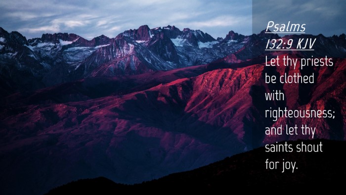 Picture 04 - Psalms 132:9 KJV Desktop Wallpaper - Let thy priests be clothed with righteousness; - Desktop Bible Verse Wallpaper