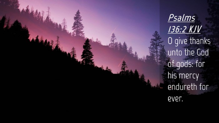 Picture 04 - Psalms 136:2 KJV Desktop Wallpaper - O give thanks unto the God of gods: for his mercy - Desktop Bible Verse Wallpaper