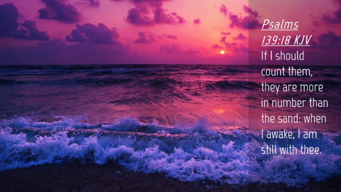 Picture 04 - Psalms 139:18 KJV Desktop Wallpaper - If I should count them, they are more in number - Desktop Bible Verse Wallpaper