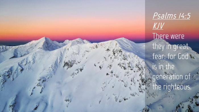 Picture 04 - Psalms 14:5 KJV Desktop Wallpaper - There were they in great fear: for God is in the - Desktop Bible Verse Wallpaper