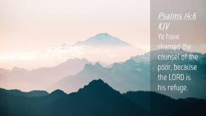 Picture 04 - Psalms 14:6 KJV Desktop Wallpaper - Ye have shamed the counsel of the poor, because - Desktop Bible Verse Wallpaper