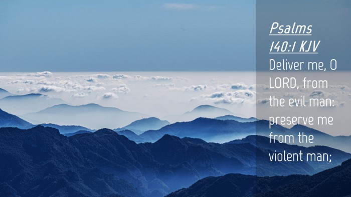 Picture 04 - Psalms 140:1 KJV Desktop Wallpaper - Deliver me, O LORD, from the evil man: preserve - Desktop Bible Verse Wallpaper