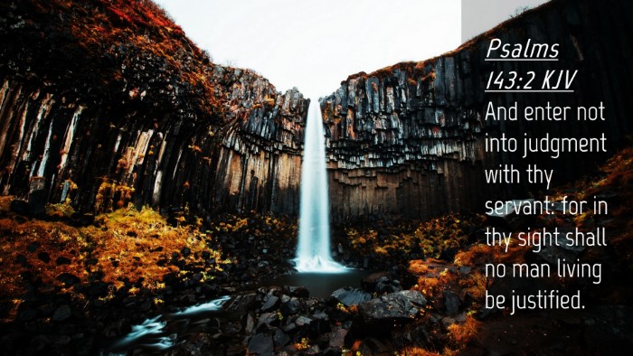Picture 04 - Psalms 143:2 KJV Desktop Wallpaper - And enter not into judgment with thy servant: for - Desktop Bible Verse Wallpaper