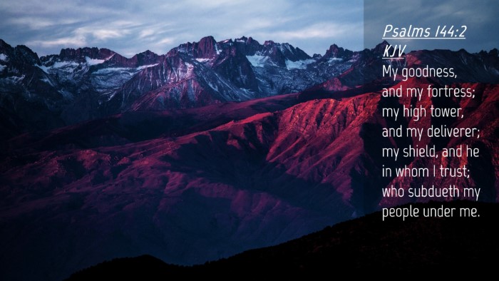 Picture 04 - Psalms 144:2 KJV Desktop Wallpaper - My goodness, and my fortress; my high tower, and - Desktop Bible Verse Wallpaper