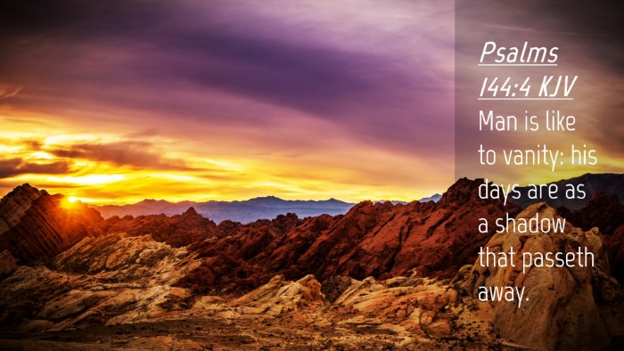 Picture 04 - Psalms 144:4 KJV Desktop Wallpaper - Man is like to vanity: his days are as a shadow - Desktop Bible Verse Wallpaper
