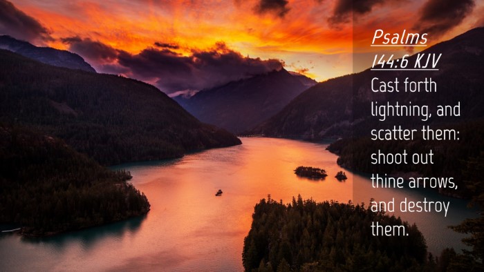 Picture 04 - Psalms 144:6 KJV Desktop Wallpaper - Cast forth lightning, and scatter them: shoot out - Desktop Bible Verse Wallpaper