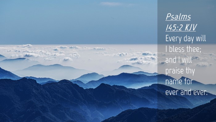 Picture 04 - Psalms 145:2 KJV Desktop Wallpaper - Every day will I bless thee; and I will praise - Desktop Bible Verse Wallpaper