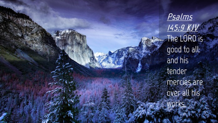 Picture 04 - Psalms 145:9 KJV Desktop Wallpaper - The LORD is good to all: and his tender mercies - Desktop Bible Verse Wallpaper