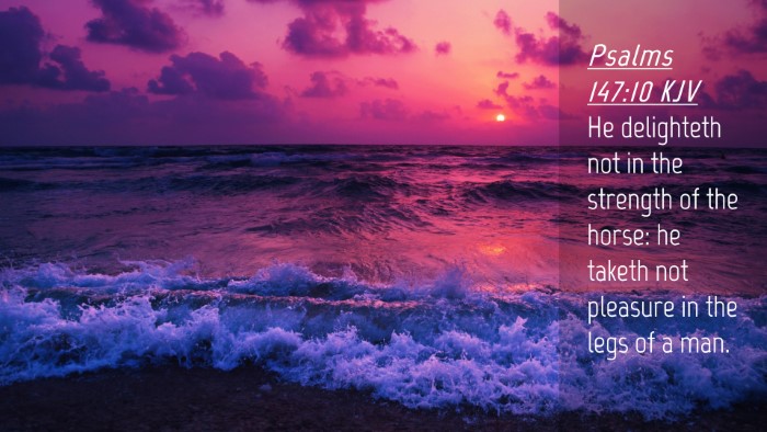 Picture 04 - Psalms 147:10 KJV Desktop Wallpaper - He delighteth not in the strength of the horse: - Desktop Bible Verse Wallpaper