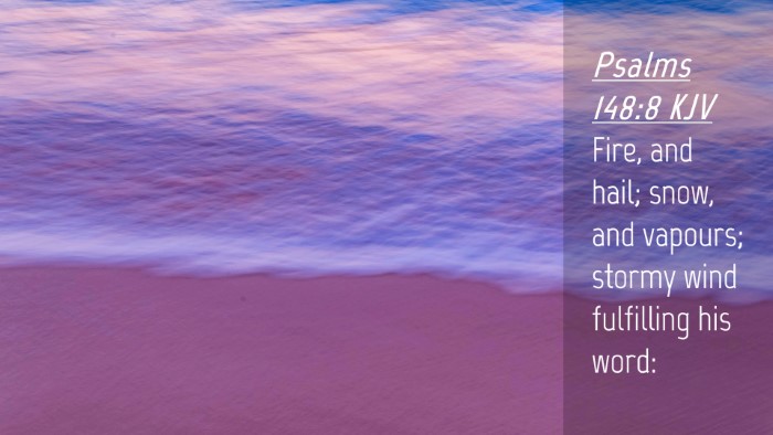 Picture 04 - Psalms 148:8 KJV Desktop Wallpaper - Fire, and hail; snow, and vapours; stormy wind - Desktop Bible Verse Wallpaper