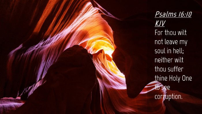 Picture 04 - Psalms 16:10 KJV Desktop Wallpaper - For thou wilt not leave my soul in hell; neither - Desktop Bible Verse Wallpaper