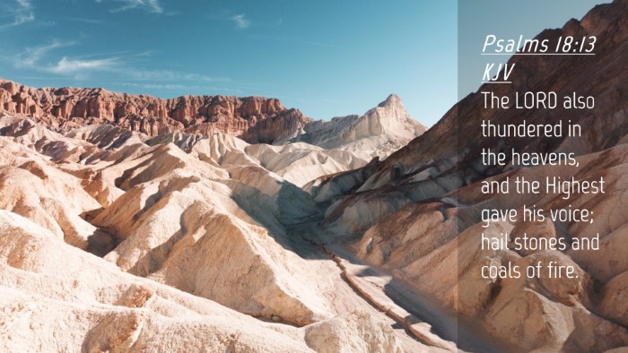 Picture 04 - Psalms 18:13 KJV Desktop Wallpaper - The LORD also thundered in the heavens, and the - Desktop Bible Verse Wallpaper