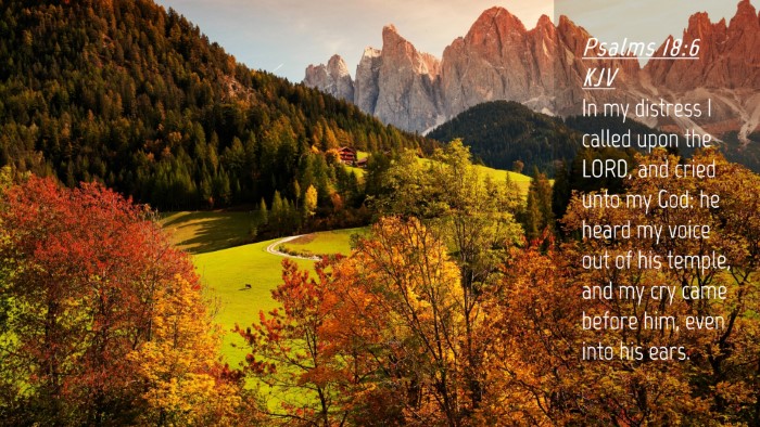 Picture 04 - Psalms 18:6 KJV Desktop Wallpaper - In my distress I called upon the LORD, and cried - Desktop Bible Verse Wallpaper