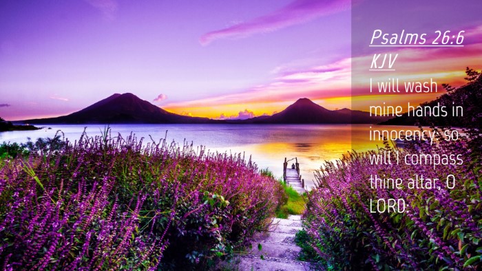 Picture 04 - Psalms 26:6 KJV Desktop Wallpaper - I will wash mine hands in innocency: so will I - Desktop Bible Verse Wallpaper