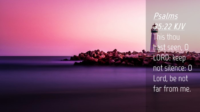 Picture 04 - Psalms 35:22 KJV Desktop Wallpaper - This thou hast seen, O LORD: keep not silence: O - Desktop Bible Verse Wallpaper