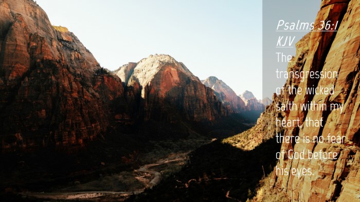 Picture 04 - Psalms 36:1 KJV Desktop Wallpaper - The transgression of the wicked saith within my - Desktop Bible Verse Wallpaper